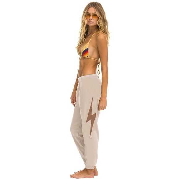 Aviator Nation Pants - Aviator Nation Bolt Size XS Sweatpants Sand Mocha Size XS